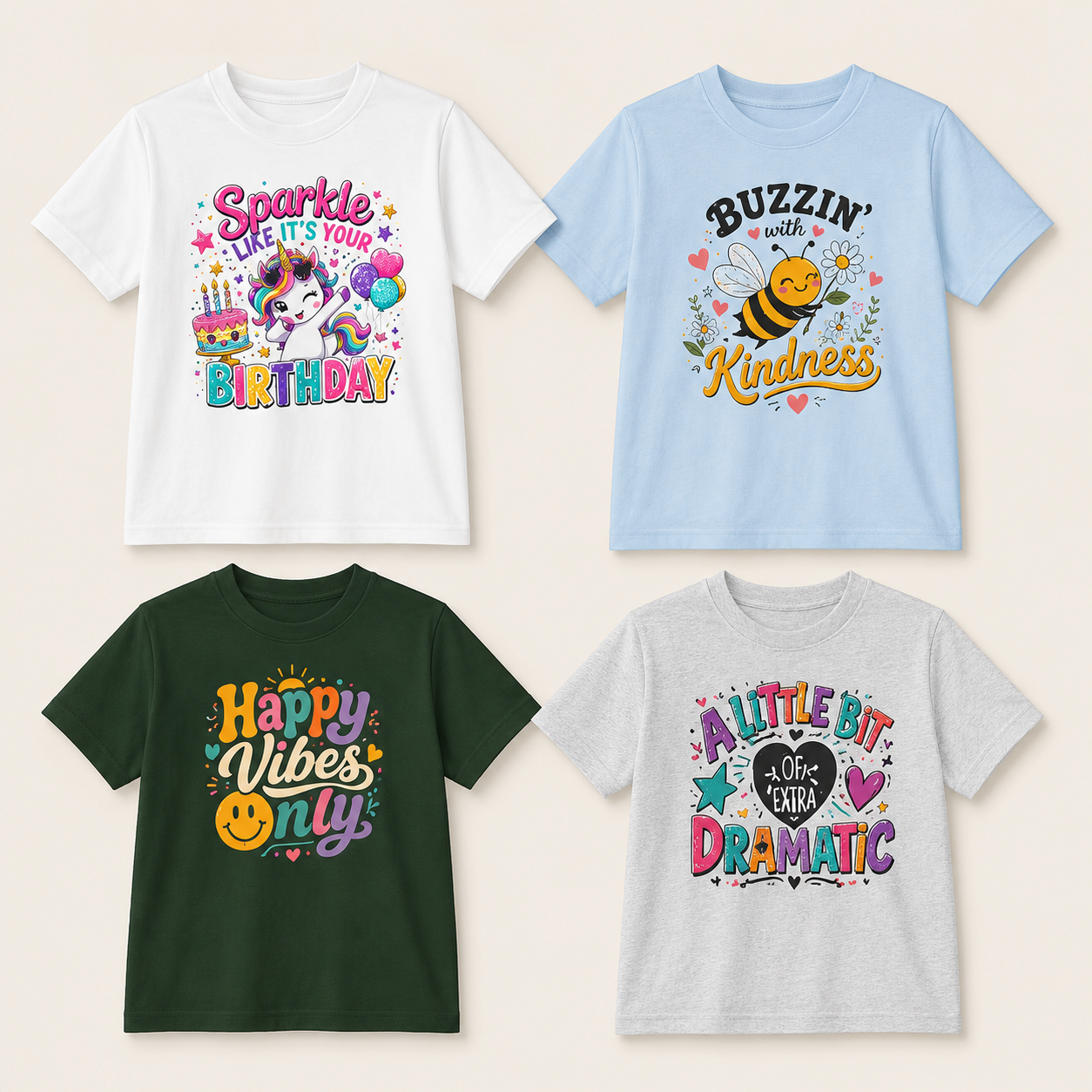 👧 Girls Graphic T-Shirts