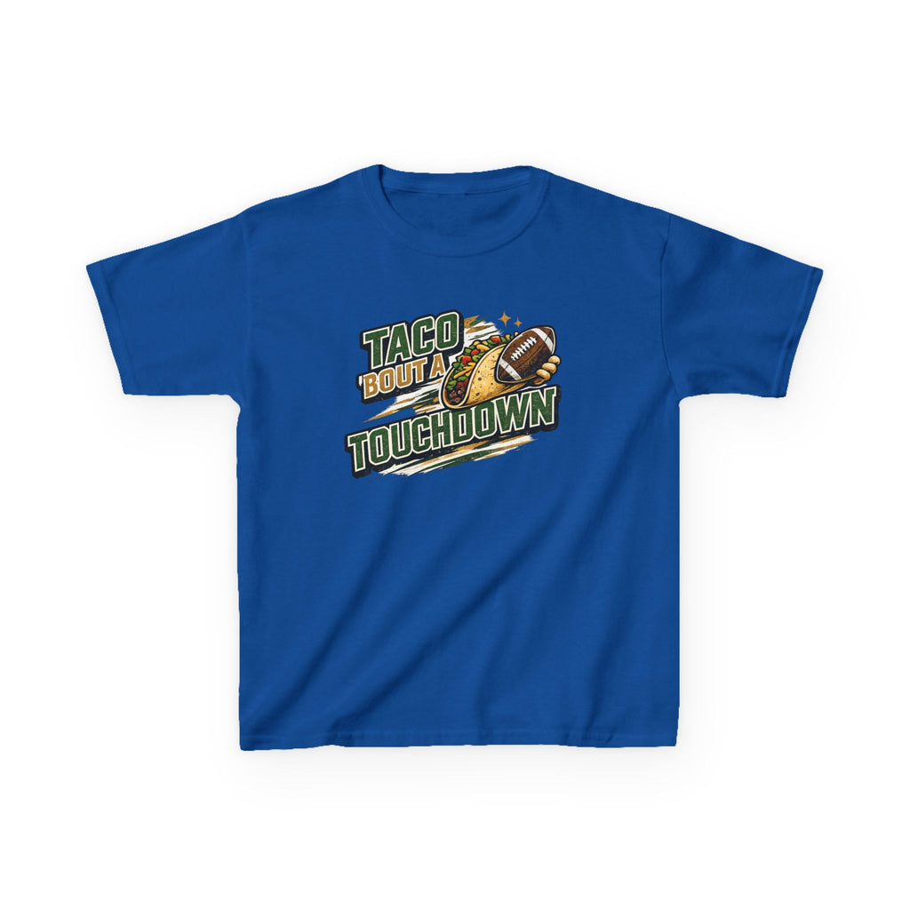 Taco 'Bout a Touchdown Football T-Shirt Design | Taco Football Graphic | Game Day Sports Tee