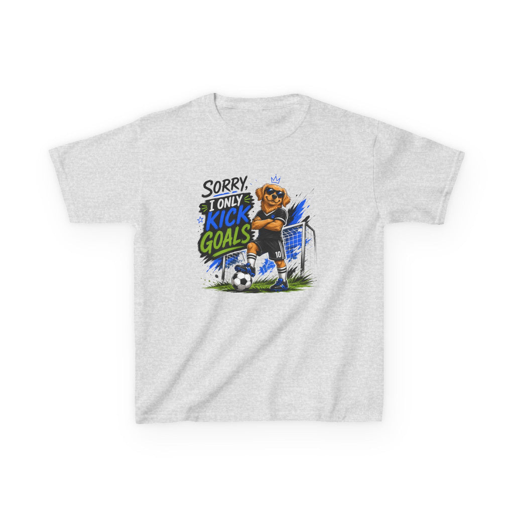 Sorry, I Only Kick Goals Kids Soccer | Kids Sports Graphic T-Shirt