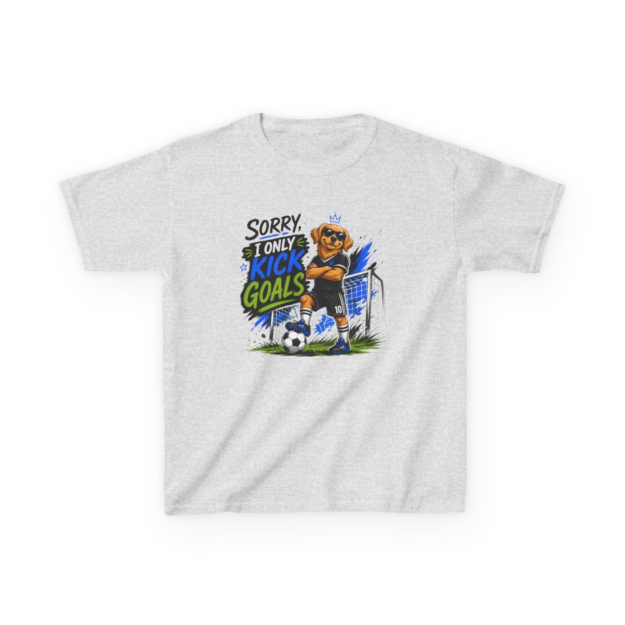 Sorry, I Only Kick Goals Kids Soccer | Kids Sports Graphic T-Shirt
