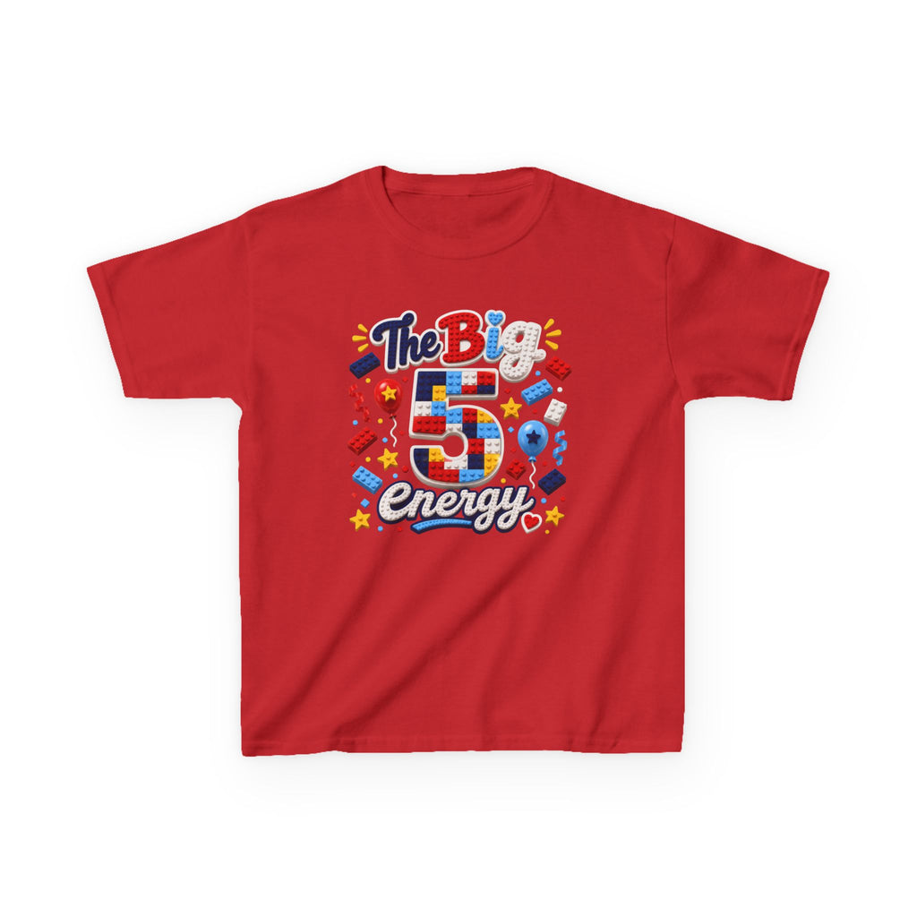 "The Big 5" Graphic kids Birthday T-Shirt Design