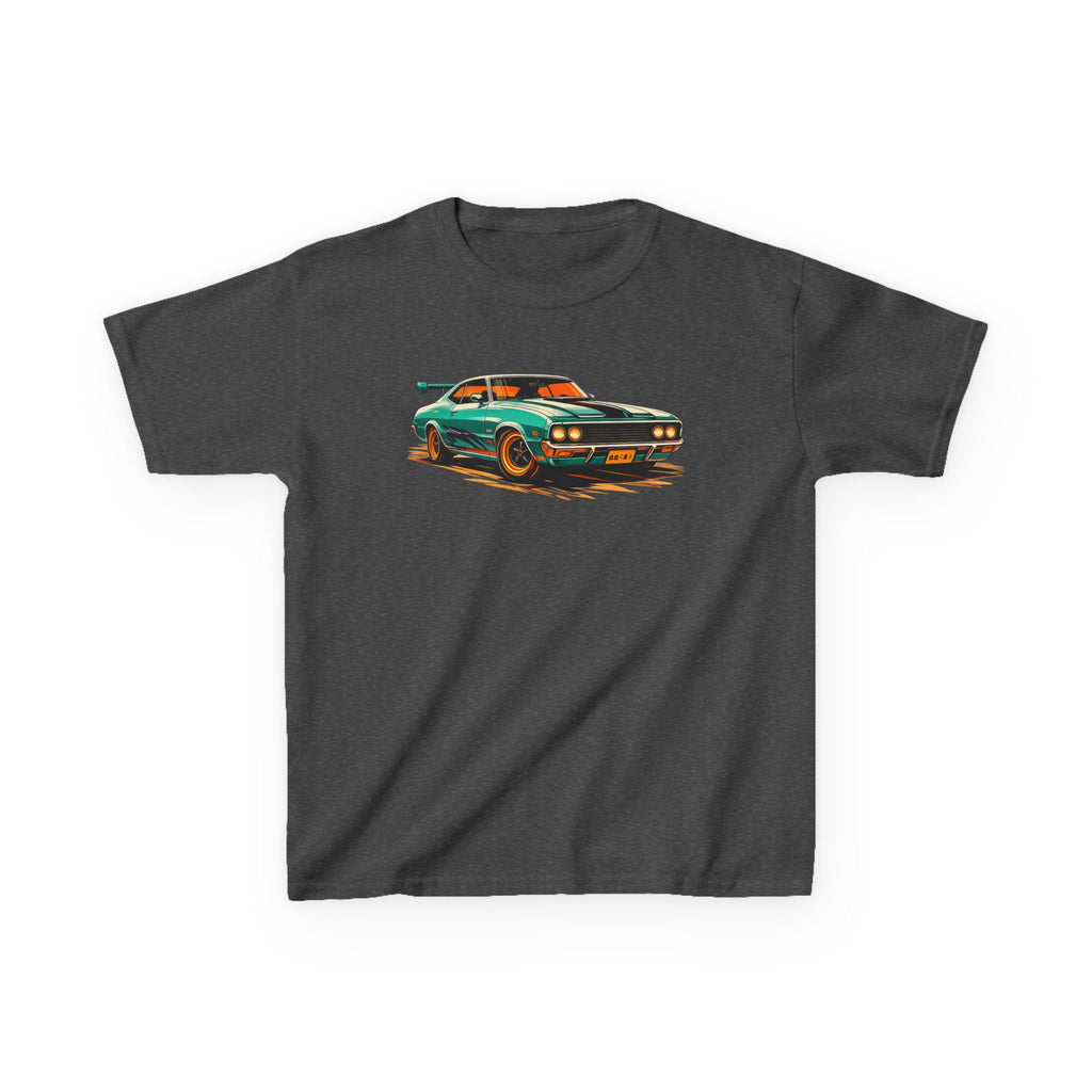 Boys Classic Muscle Car Tee "Retro Green Hotrod Graphic"