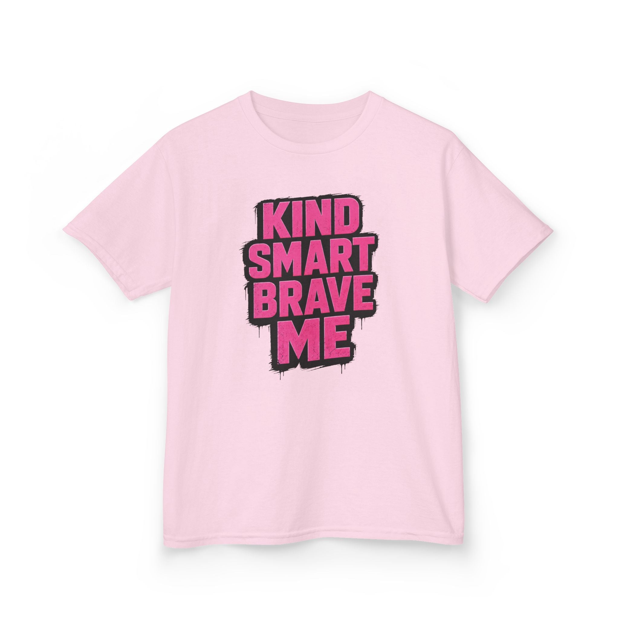 Girls Tee "Kind Smart Brave Me" Positive Affirmation Graphic