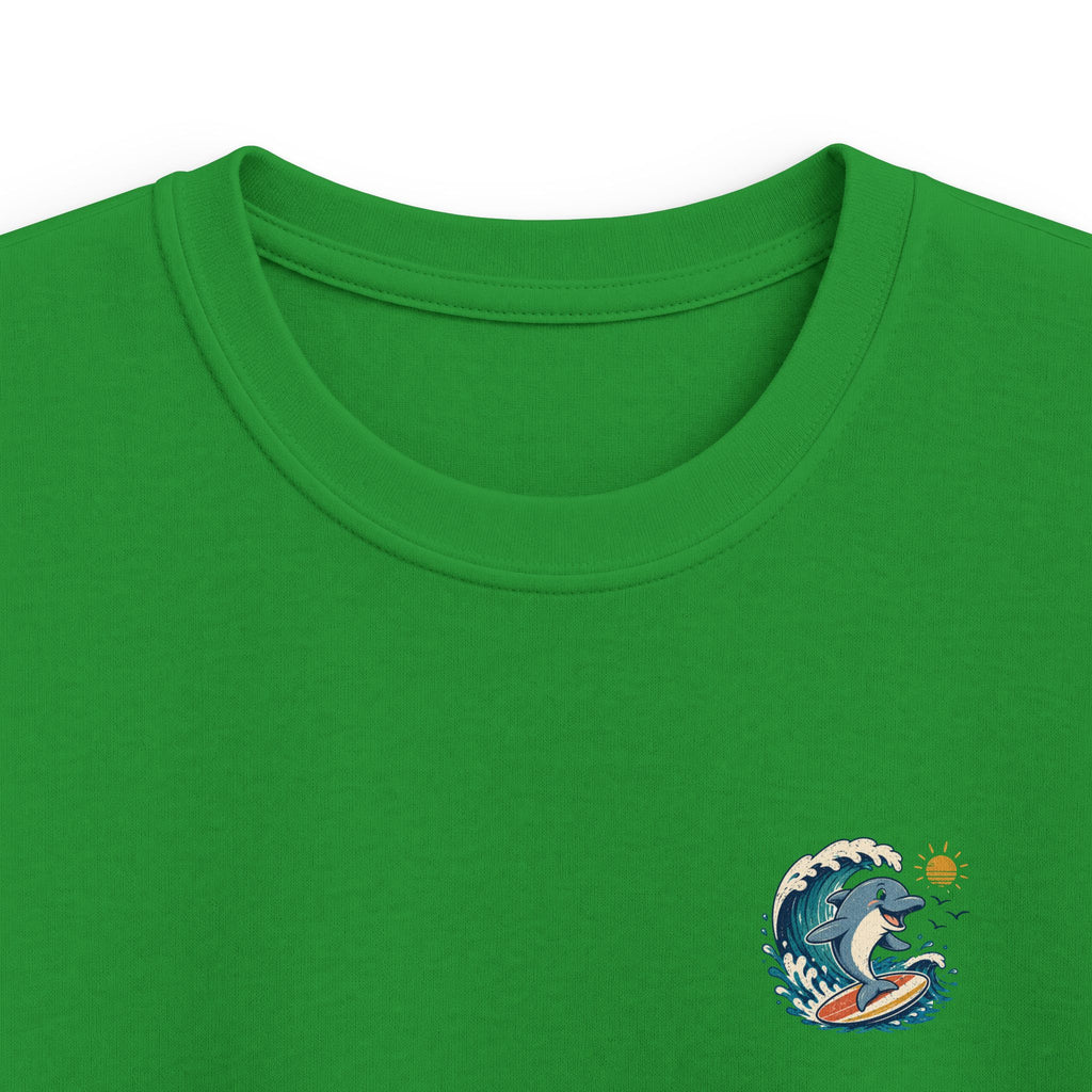 Ocean Adventure Kids Tee 'Catch the Good Tide' Dolphin Surf Graphic