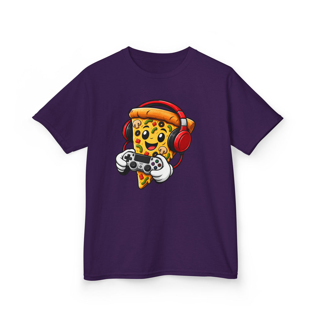 "Pizza Powered" Graphic kids Gamer T-Shirt Design