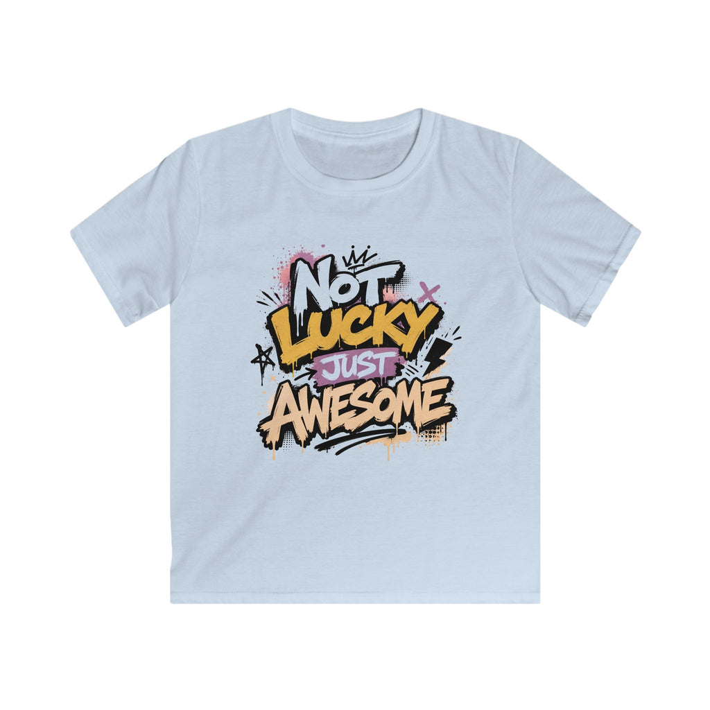 Girls & Boys Tee - "Not Lucky Just Awesome" Graphic Tee
