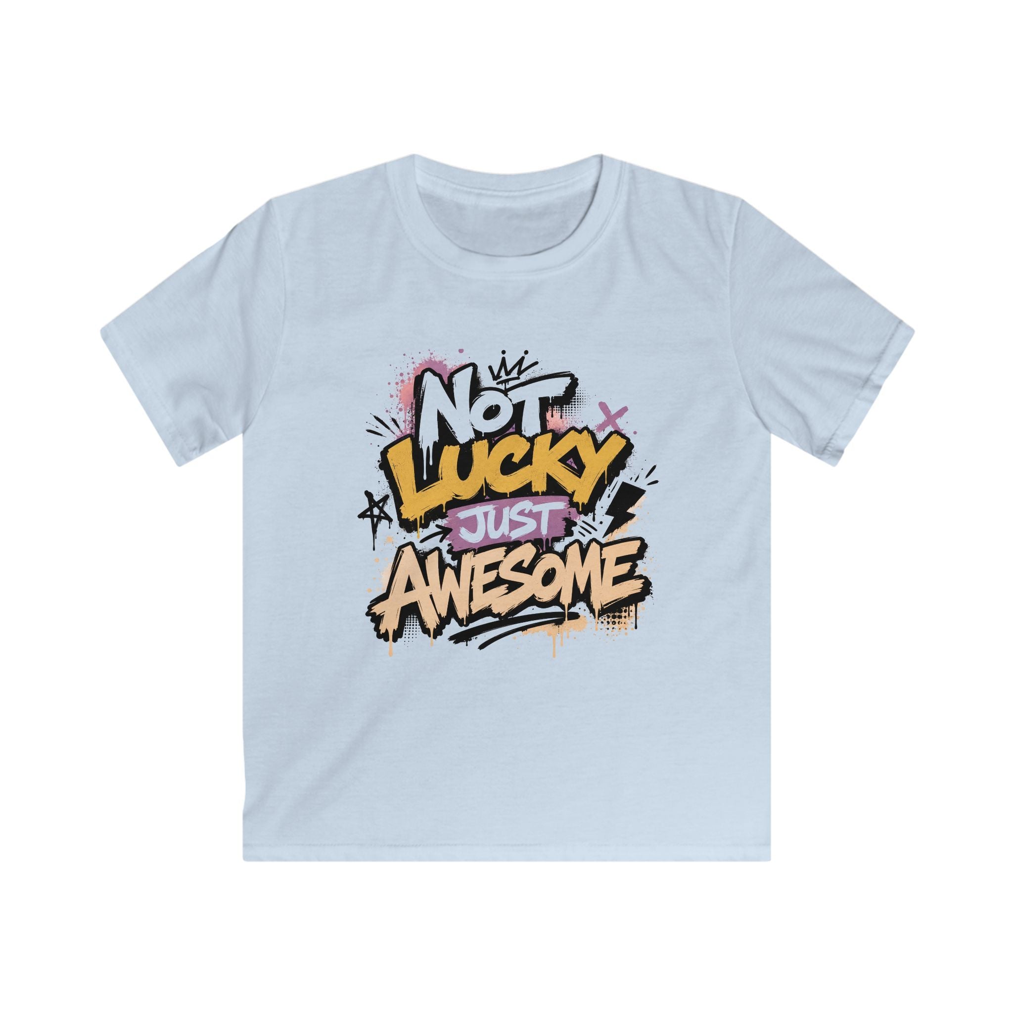 Girls & Boys Tee - "Not Lucky Just Awesome" Graphic Tee