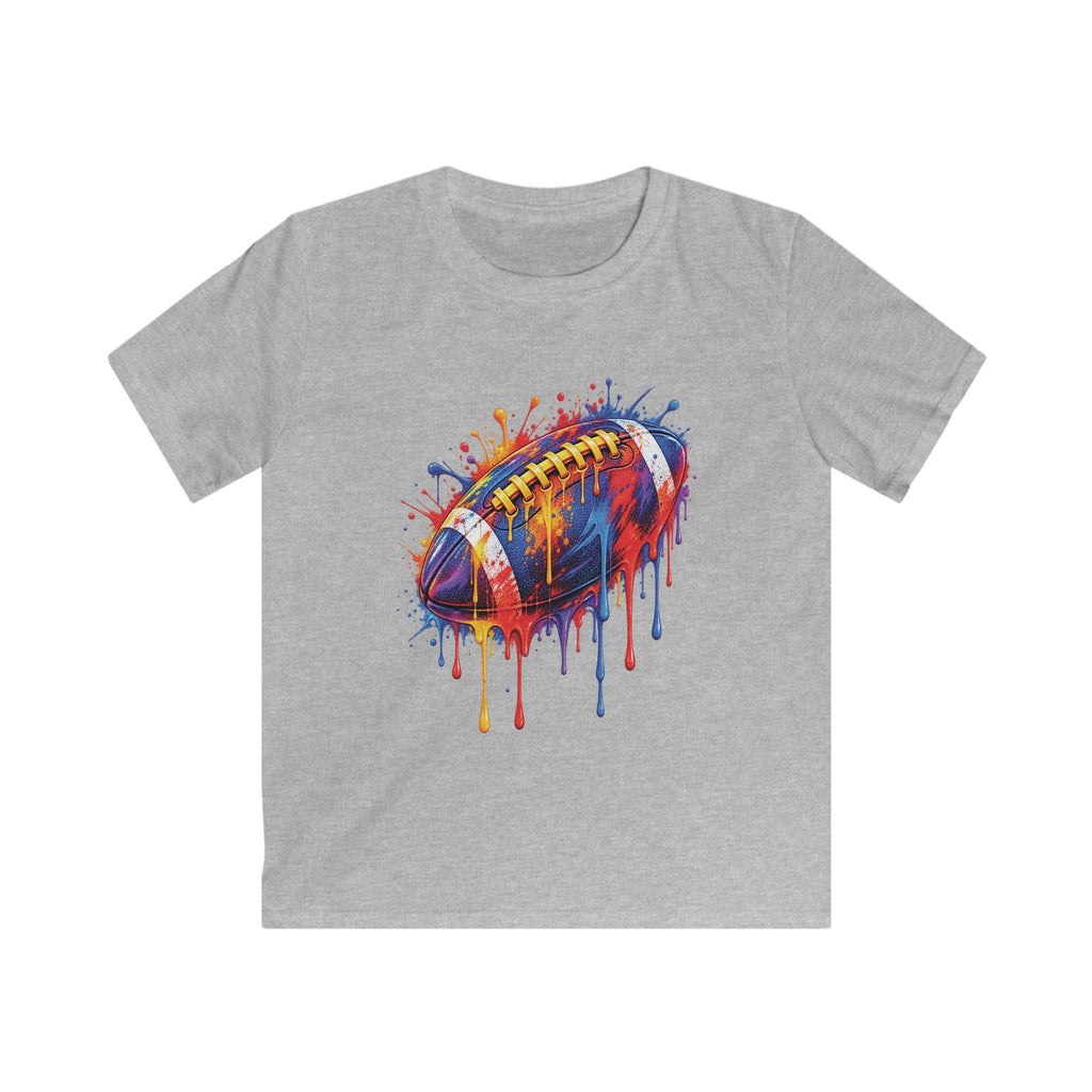 Kids T-Shirt Colorful Drip Football Sports Graphic Tee
