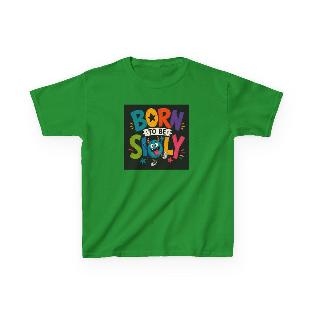 "Born to Be Silly" Kids Funny T‑Shirt Colorful Playful Graphic Tee for Children