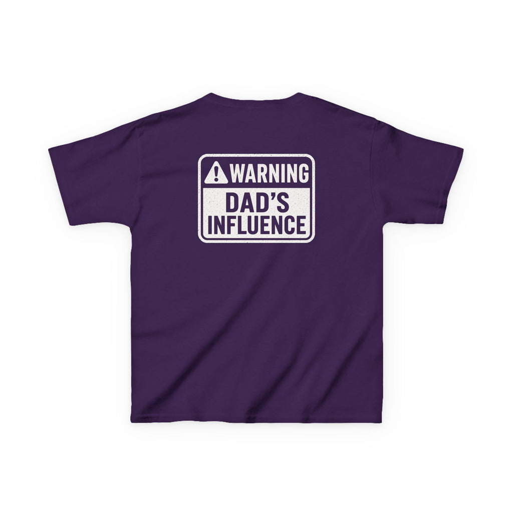 Warning "Dad Influence" Humor Graphic T-Shirt Design