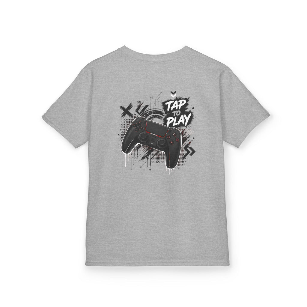 "Tap to Play" Gamer Controller Streetwear T-Shirt Graphic kids Gamer T-Shirt Design