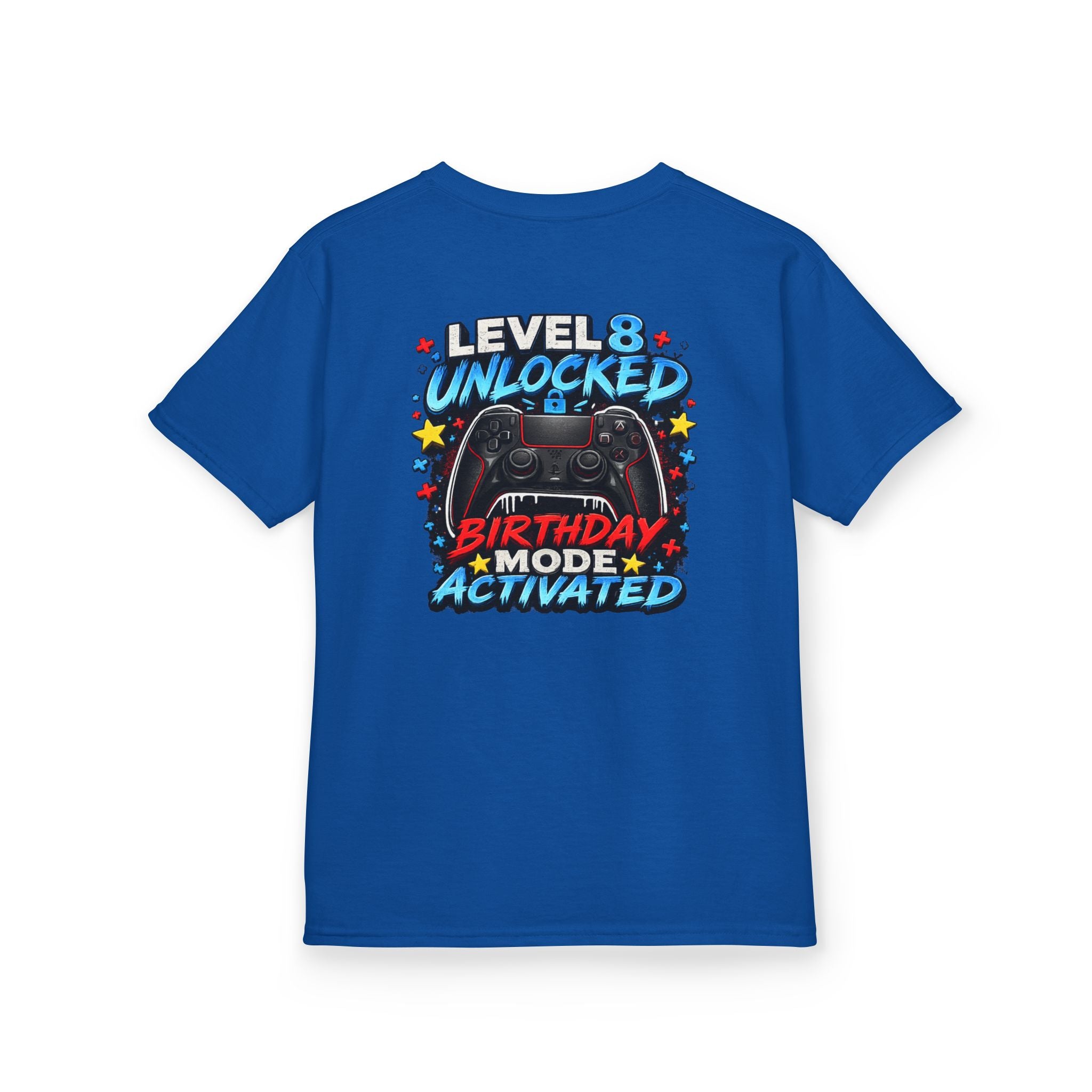 Level 8 Unlocked Birthday Mode Graphic kids Birthday T-Shirt Design