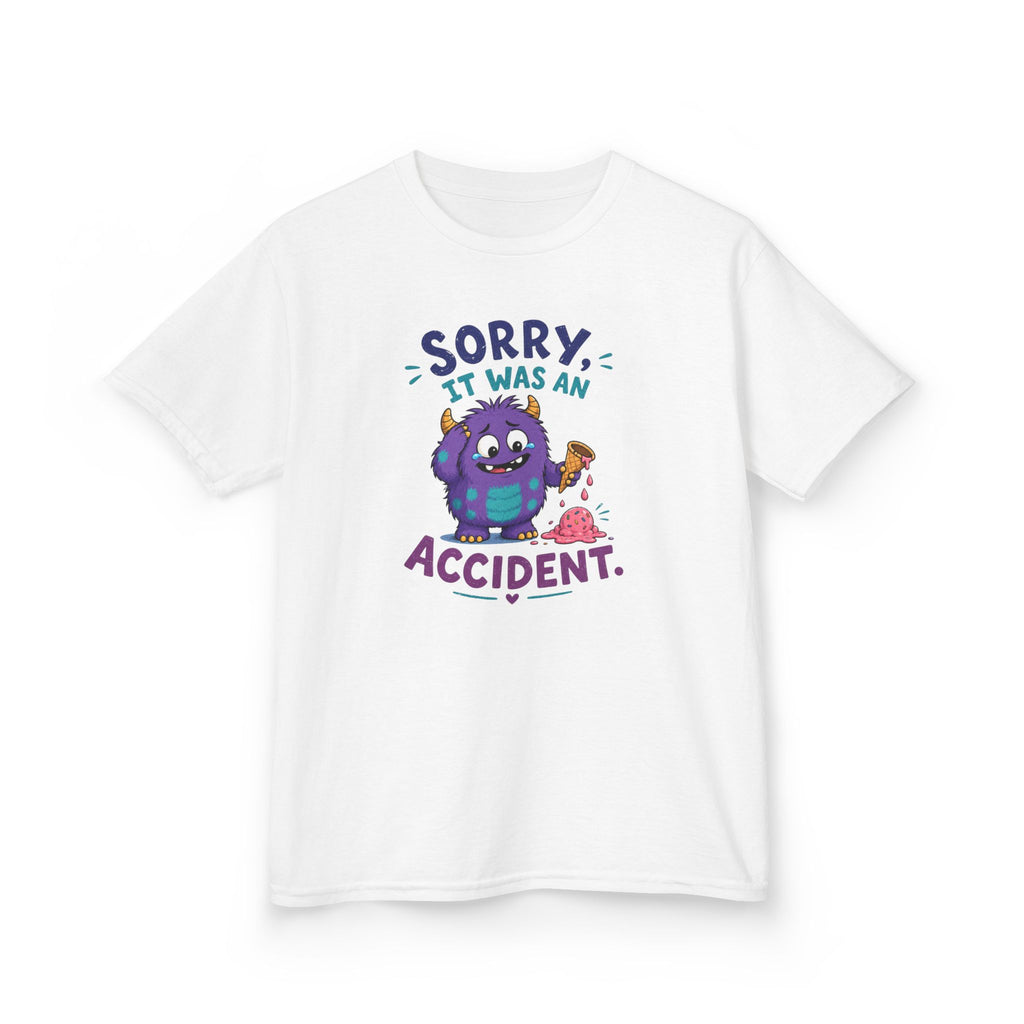 Kids Tee Cute Monster "Sorry, It Was An Accident" Funny Kids Shirt