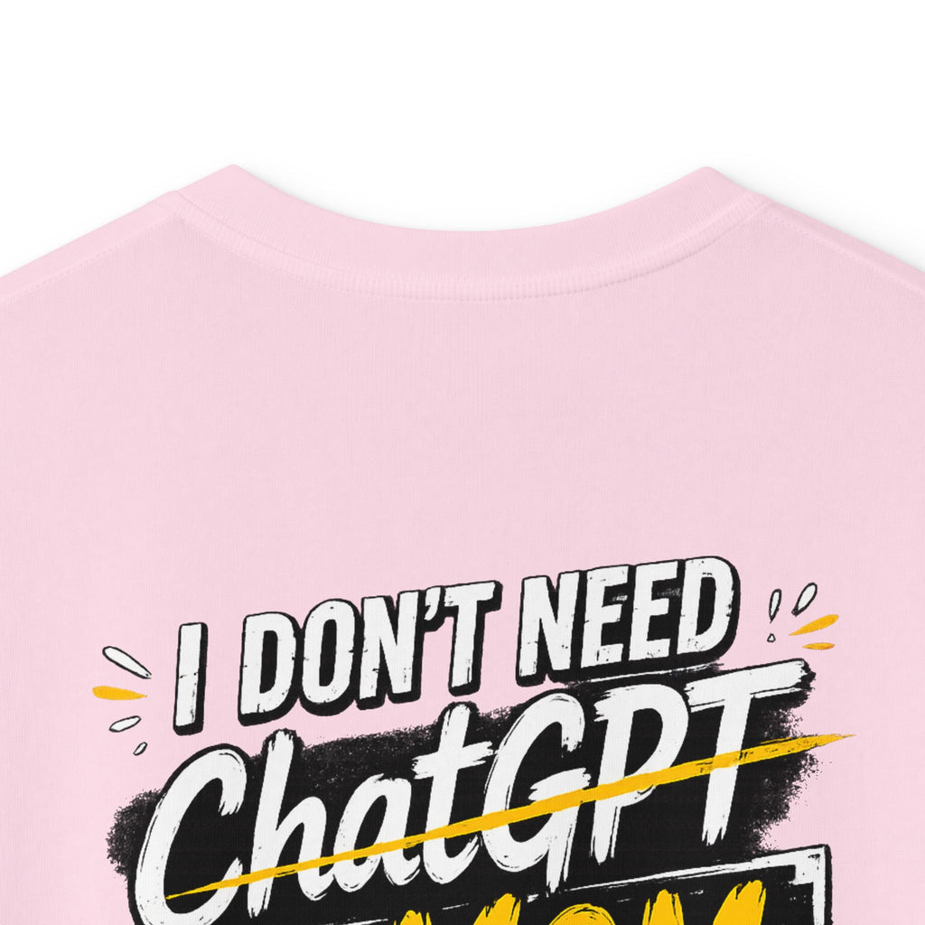 "I Don’t Need ChatGPT, My Mom Knows Everything" Back Graphic Kids Tee