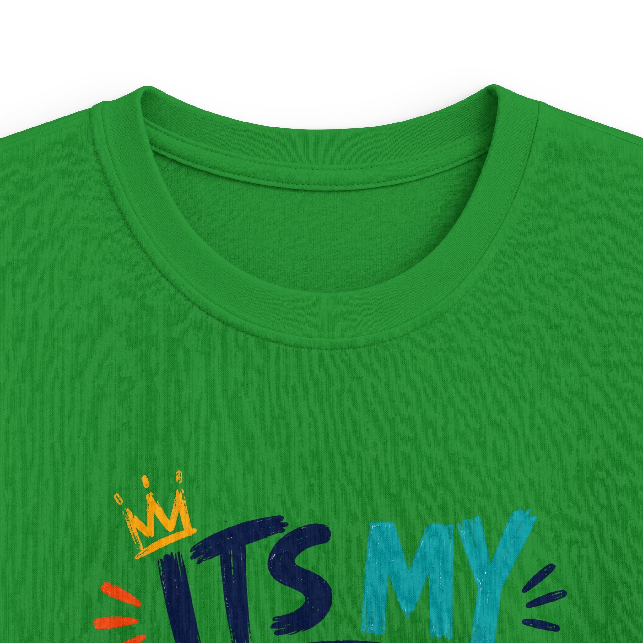 Kids Tee — "It's My Birthday Bruhhh" Colorful Birthday Shirt