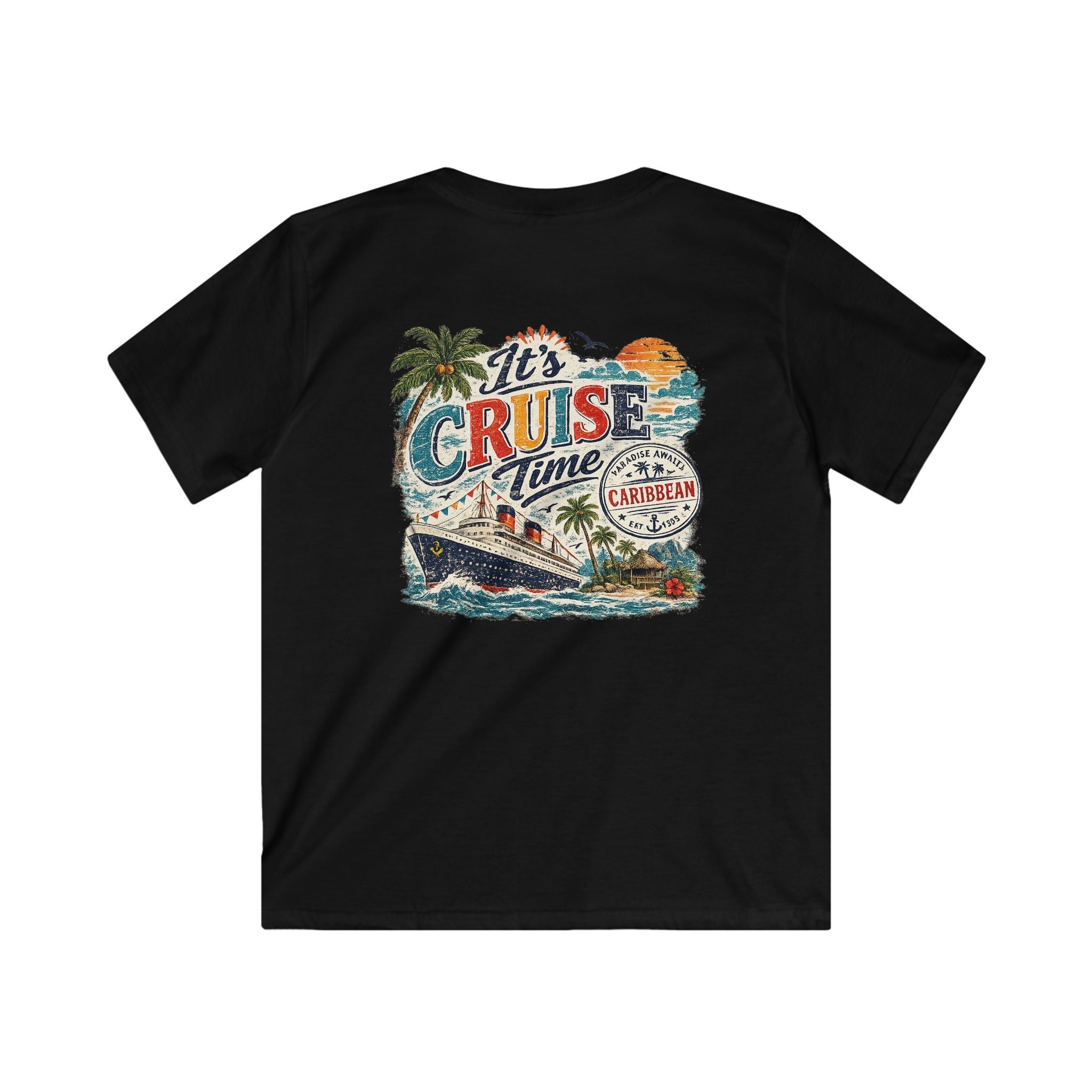 Kids Cruise T‑Shirt  "It’s Cruise Time" Tropical Vacation Tee
