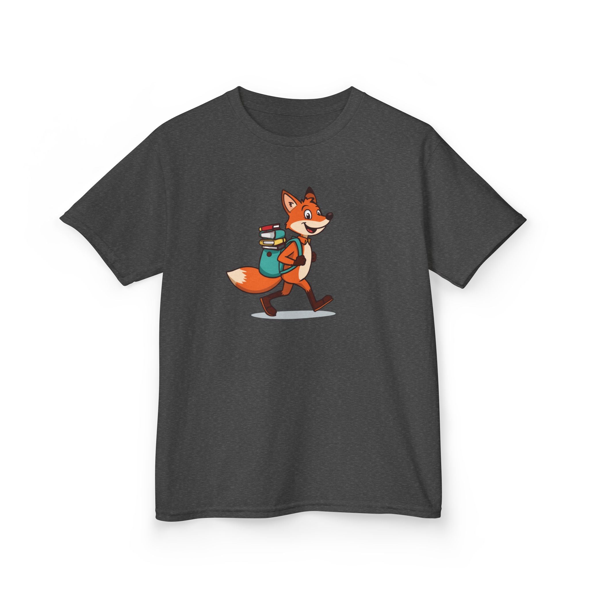 Fox With a Book Bag | Kids Reading Graphic T-Shirt
