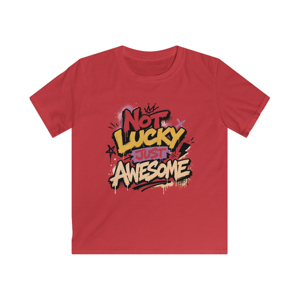 Girls & Boys Tee - "Not Lucky Just Awesome" Graphic Tee