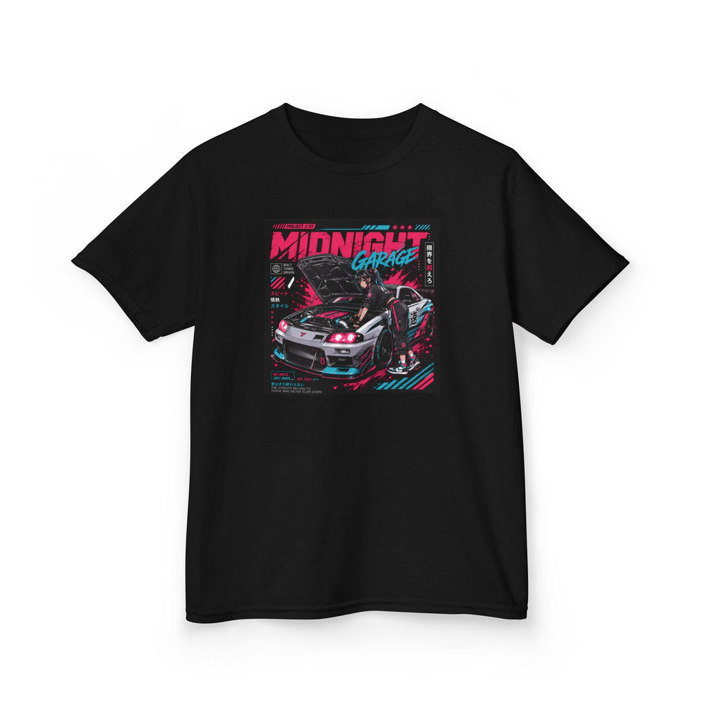 Boys Tee "Midnight Garage Retro Racing" Graphic