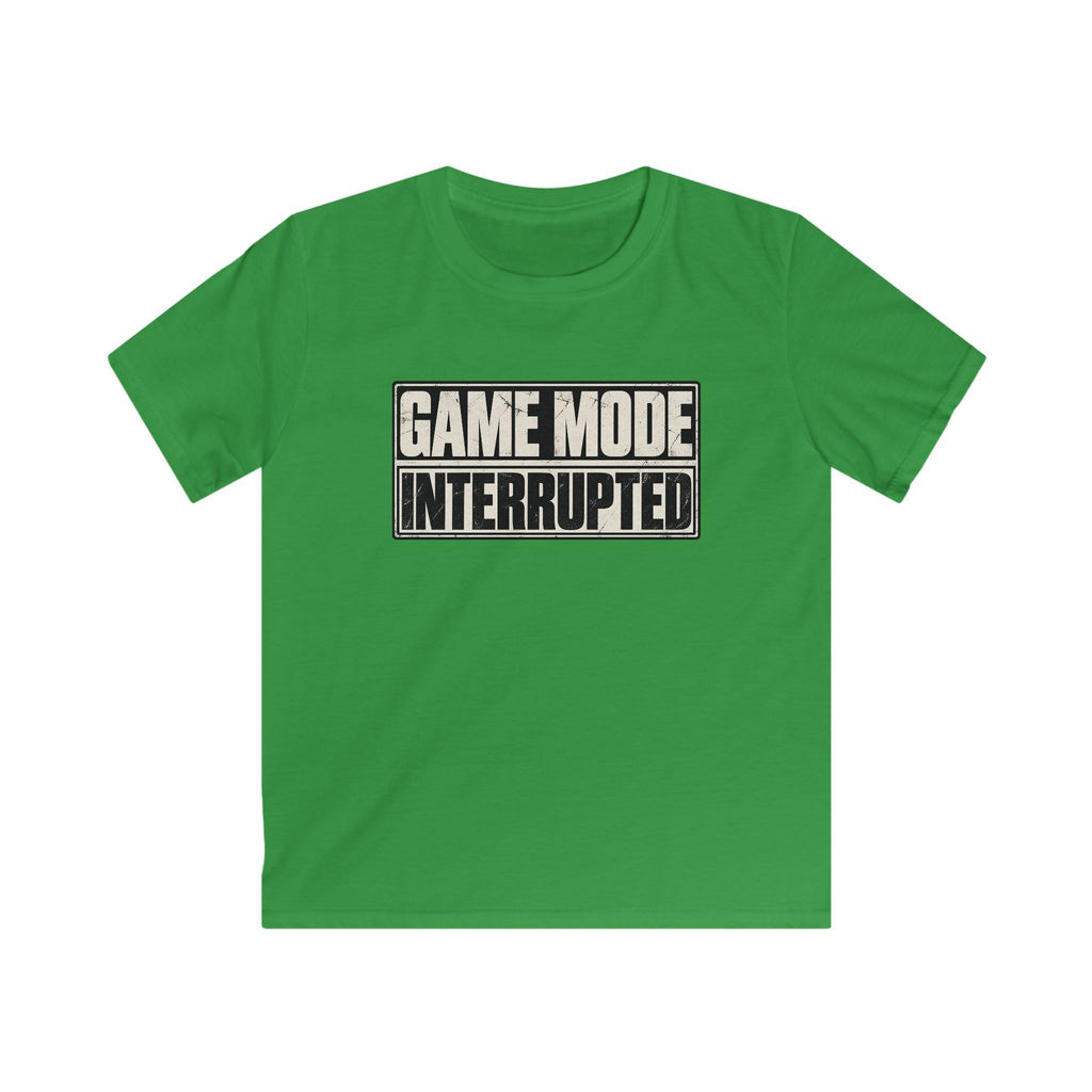 Kids Tee "Game Mode Interrupted" Funny Gamer T‑Shirt