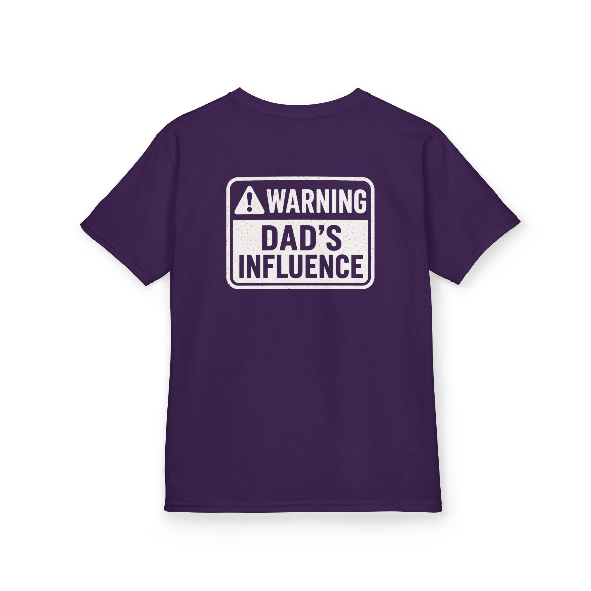 Warning "Dad Influence" Humor Graphic T-Shirt Design
