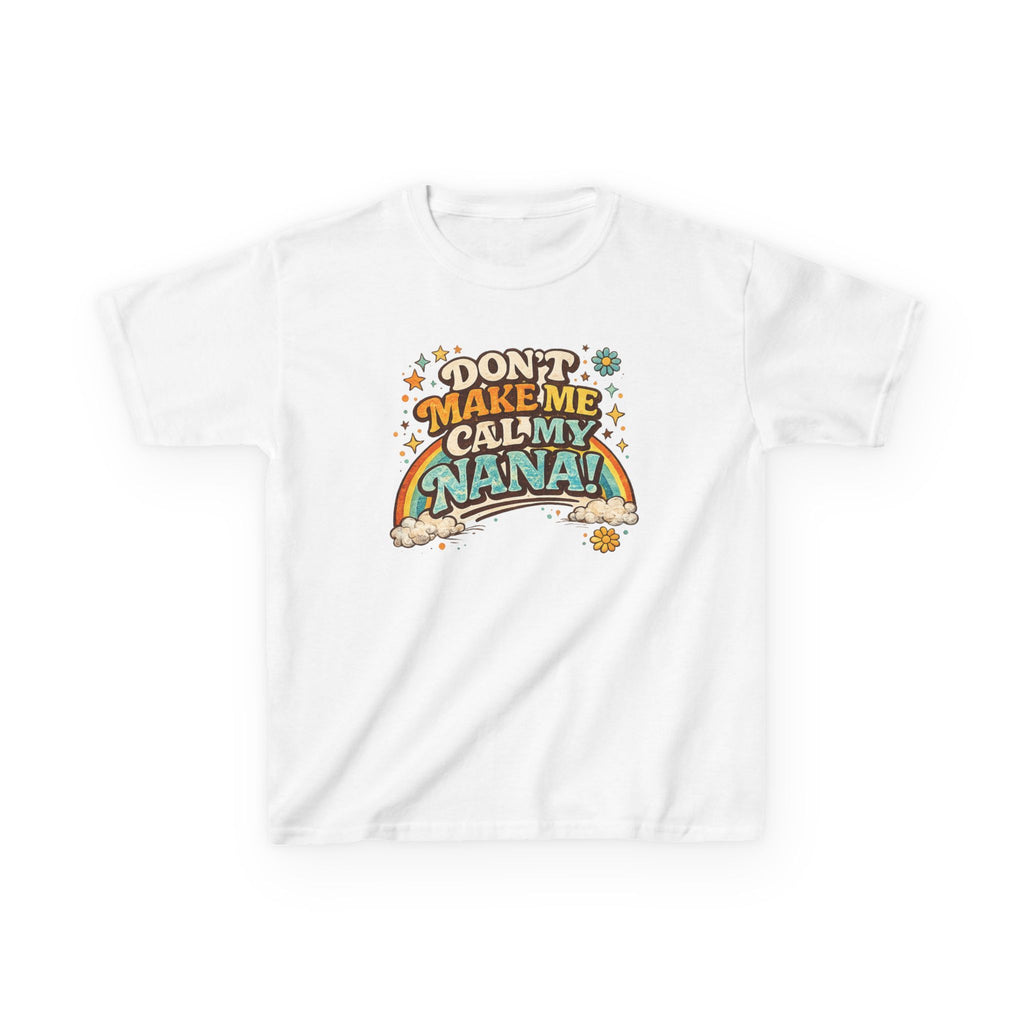 Don't Make Me Call My Nana PNG, Funny Nana Quote, Retro 70s Typography, Vintage Rainbow Shirt Design, Groovy Sublimation PNG, Printable T-Shirt Graphic, Transparent Background