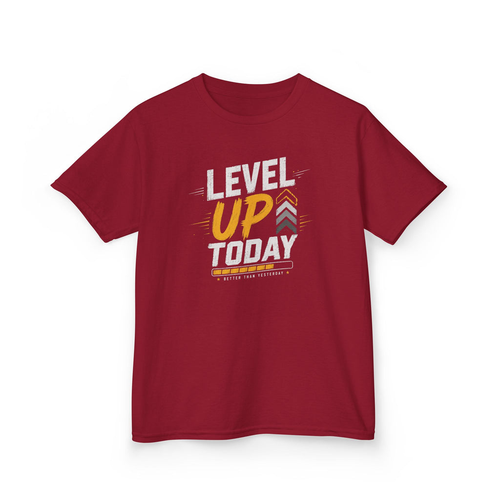 Kids "Level Up Today" Boys and Girls Graphic Tee Birthday Gamer Shirt