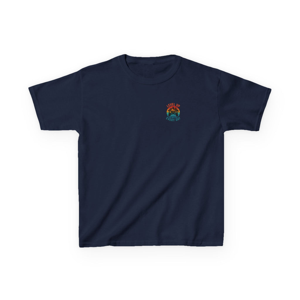 Kids Tee "Level Up Every Day" Retro Gamer Graphic