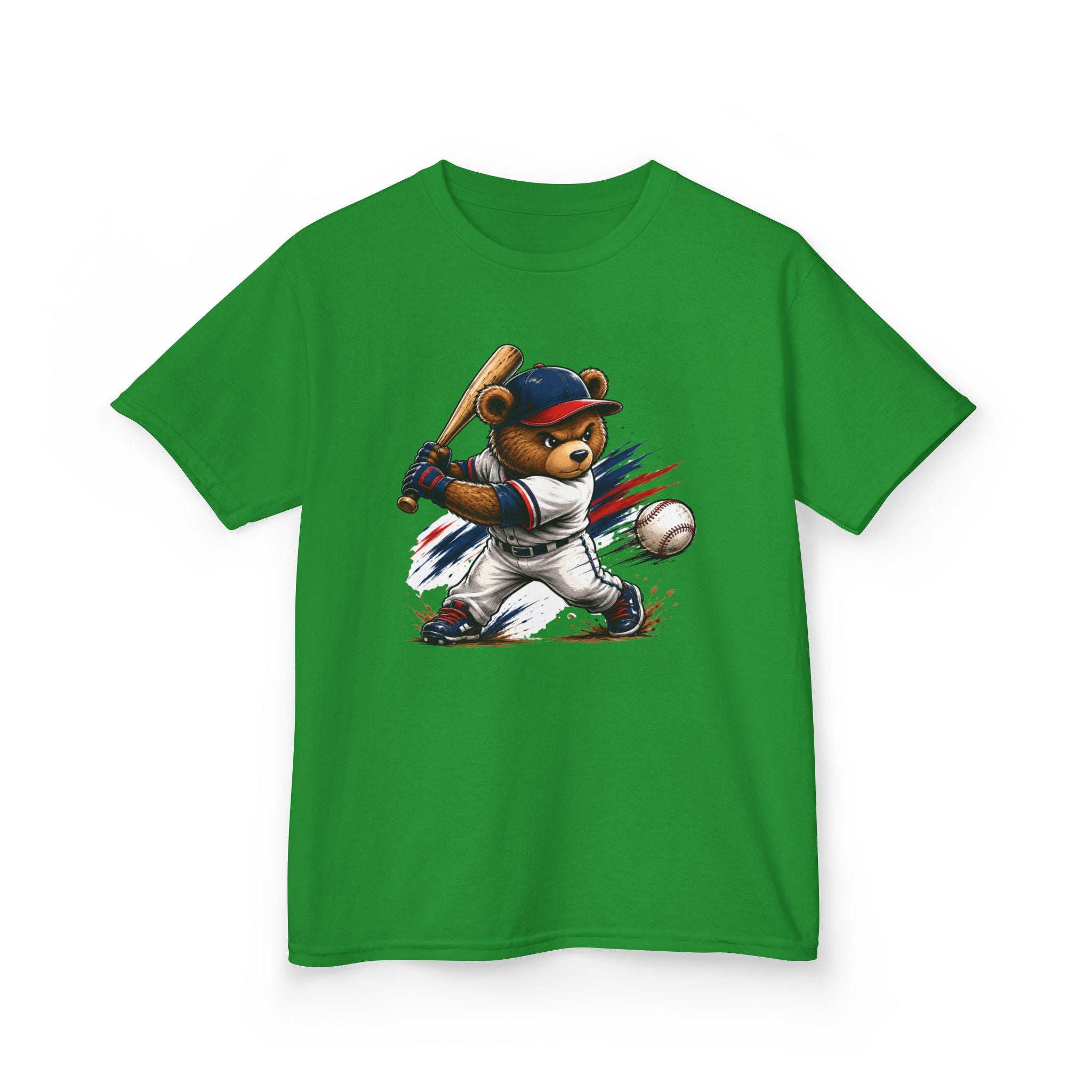 Baseball Bear T-Shirt | Cute Baseball Player Bear Graphic | Kids Baseball Tee | Little Slugger Sports Shirt | Baseball Lover Gift