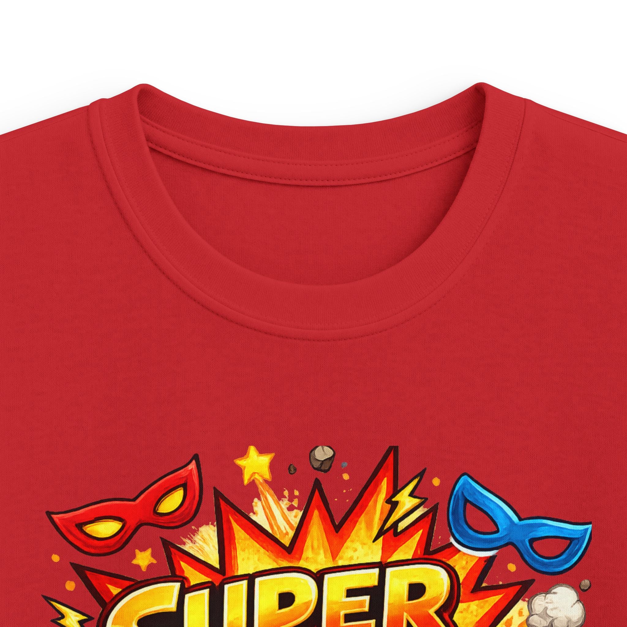 "Super 5 Five" Kids T-Shirt Colorful Superhero Birthday Tee