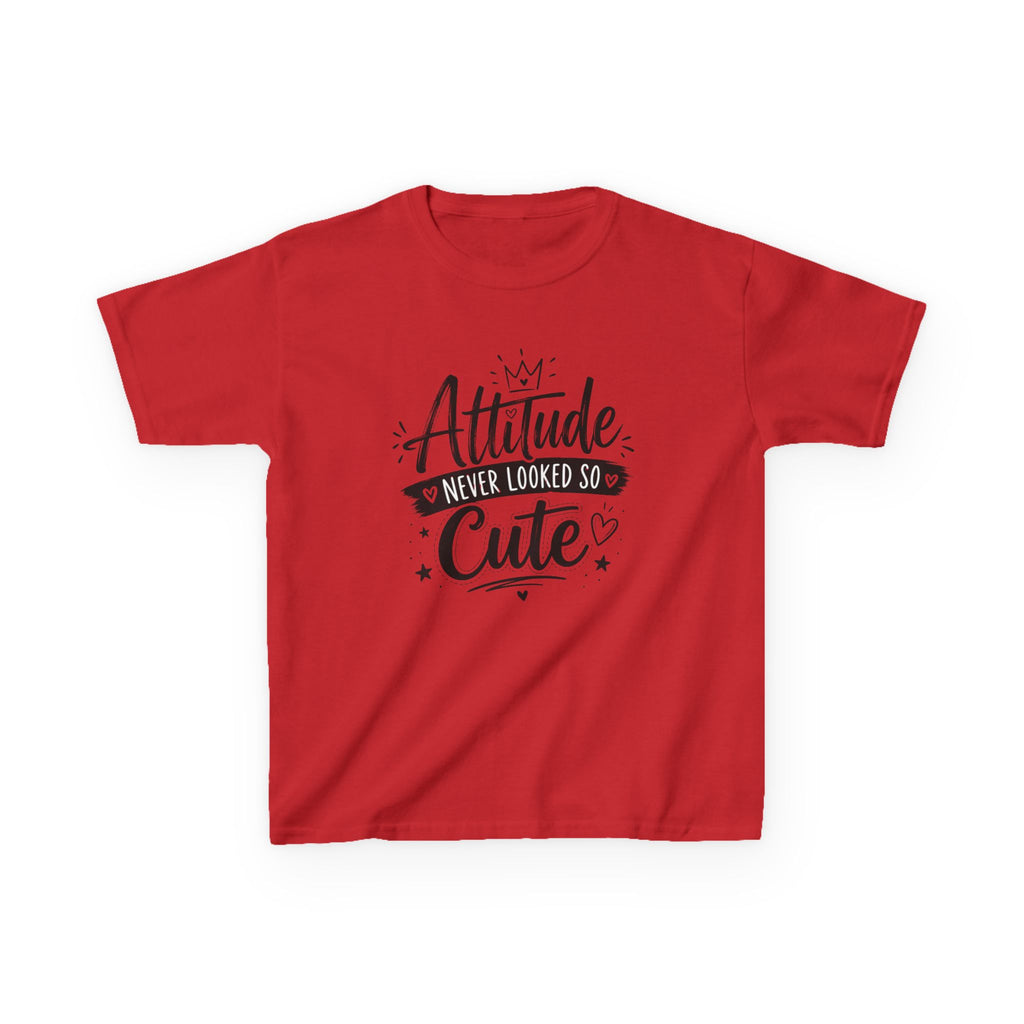 "Attitude Never Looked So Cute" Funny Graphic T-Shirt Design