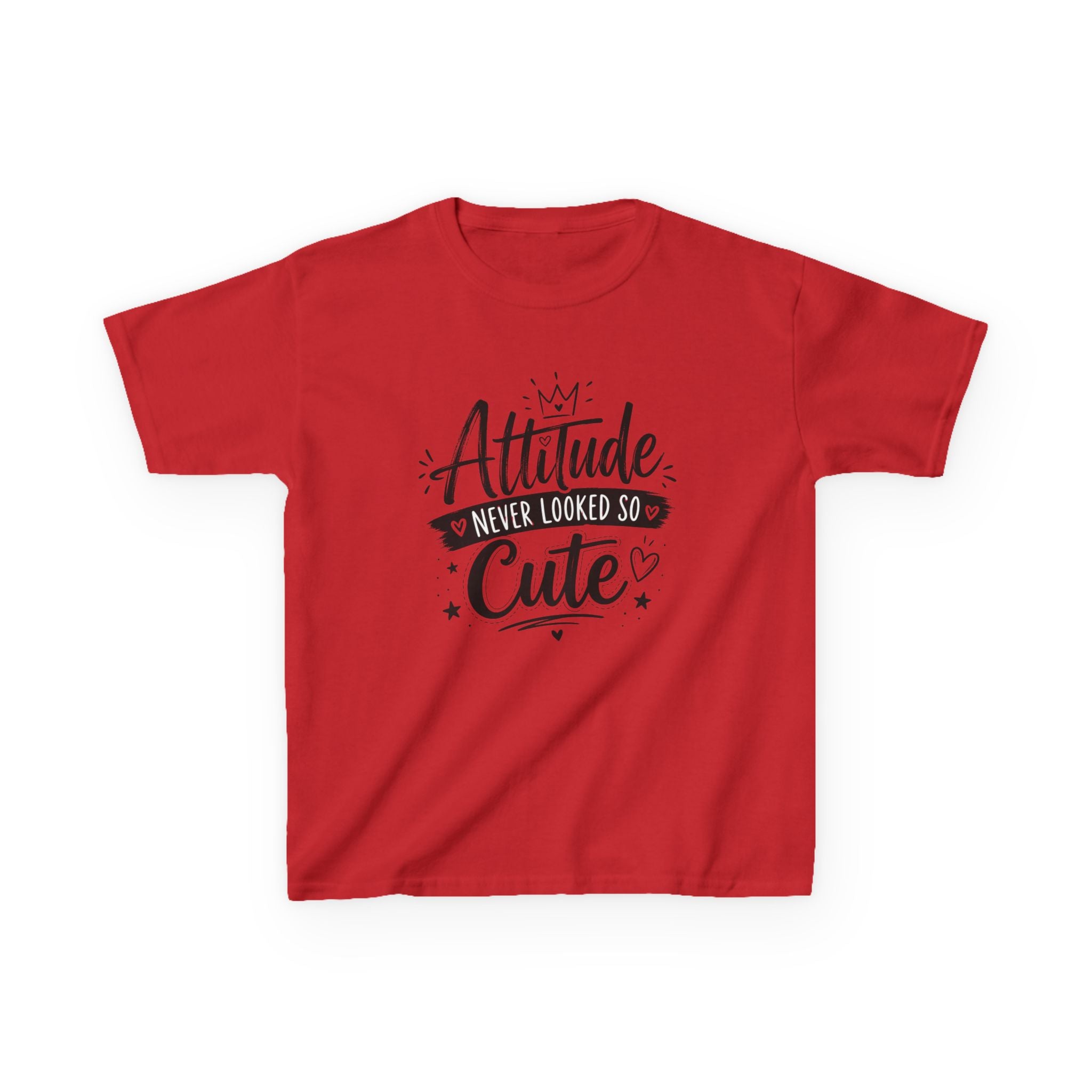 "Attitude Never Looked So Cute" Funny Graphic T-Shirt Design