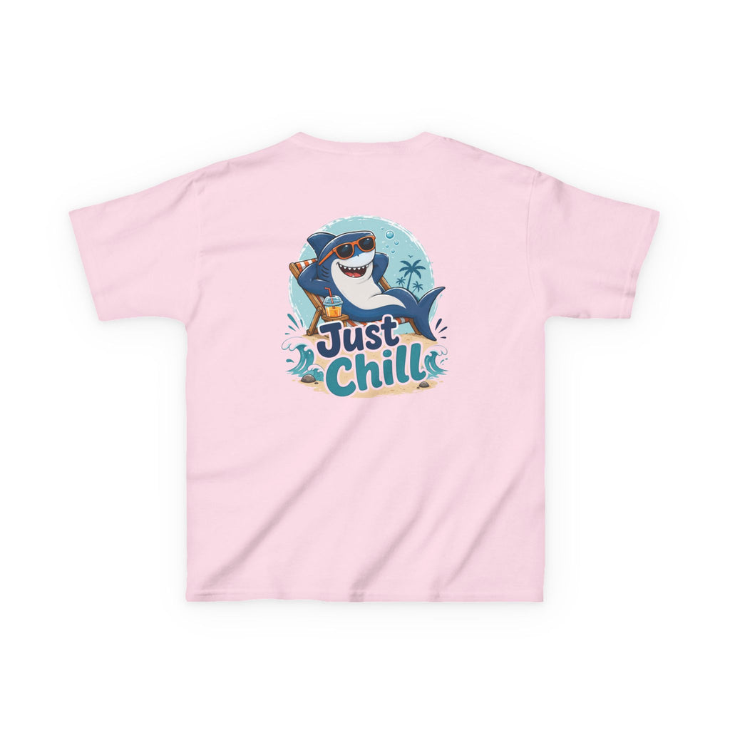 Kids Tee 'Just Chill' Surfing Shark Girls and Boys Graphic