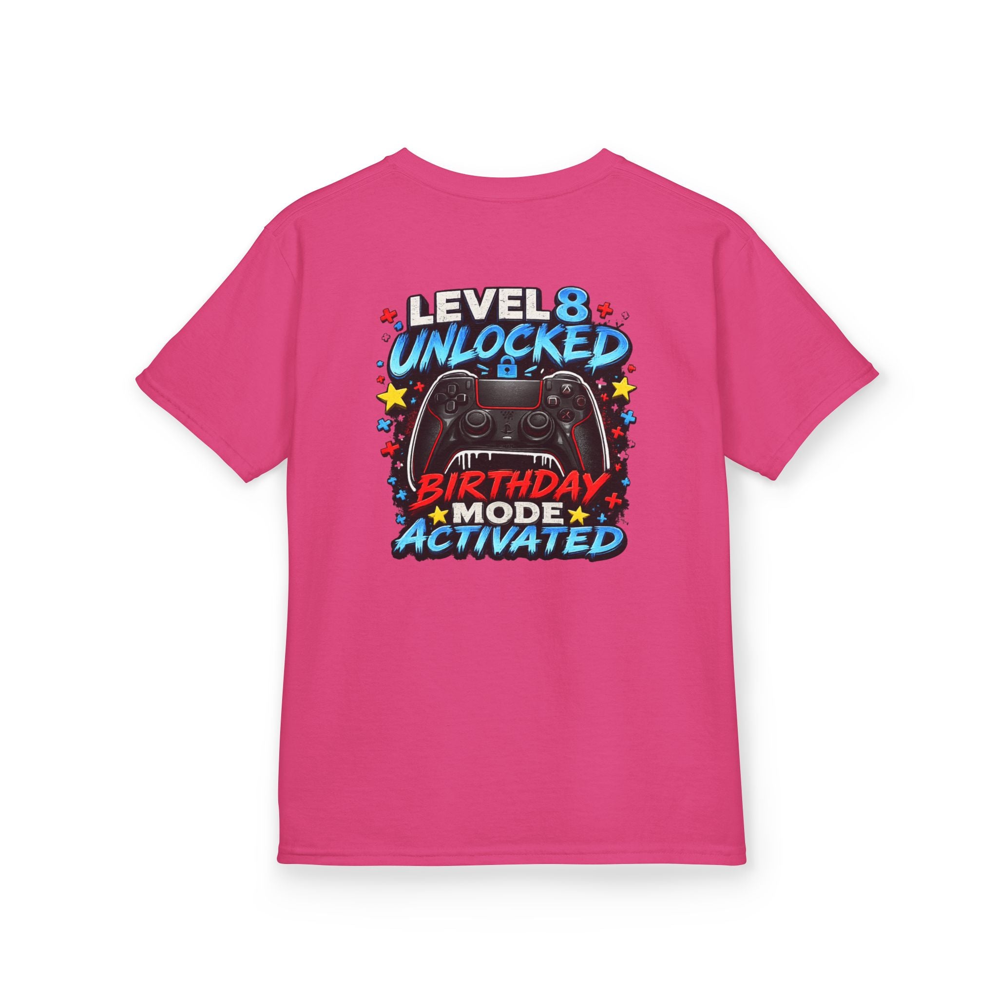 Level 8 Unlocked Birthday Mode Graphic kids Birthday T-Shirt Design
