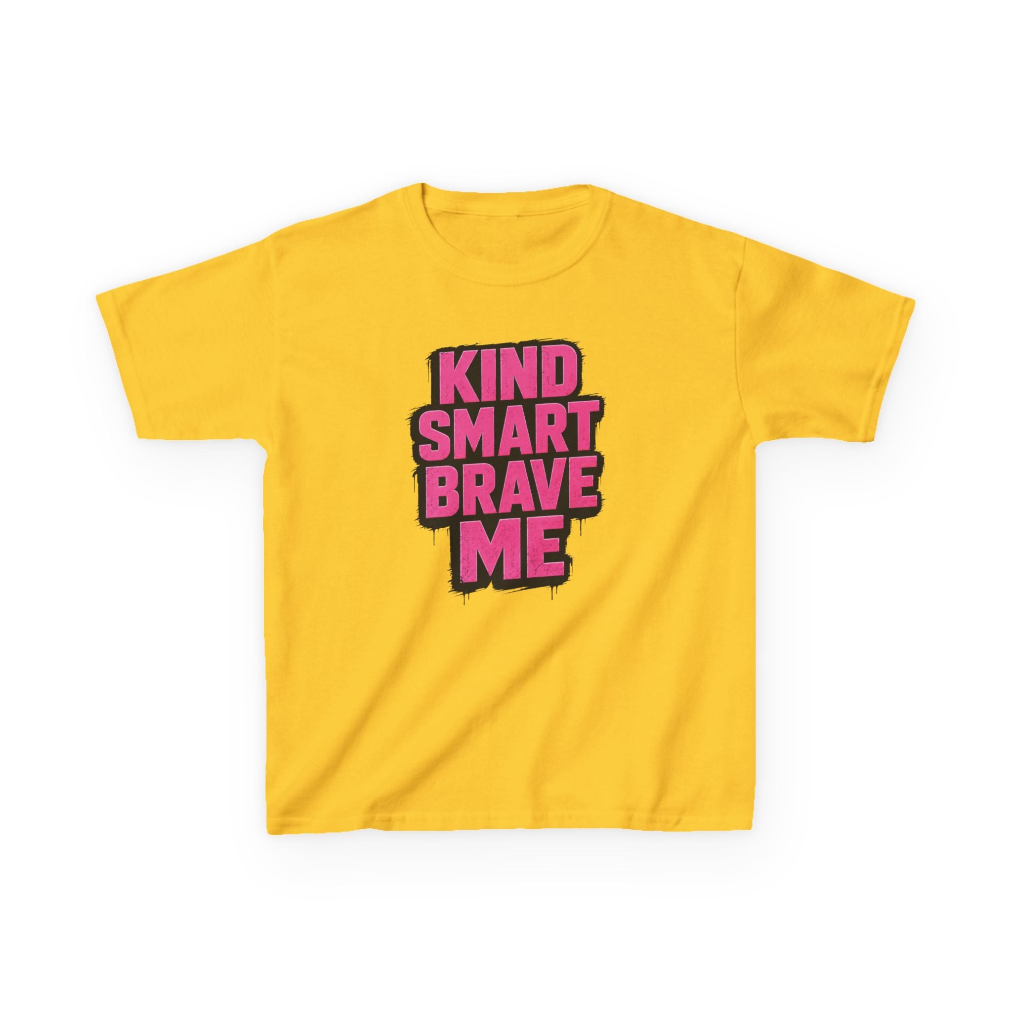 Girls Tee "Kind Smart Brave Me" Positive Affirmation Graphic