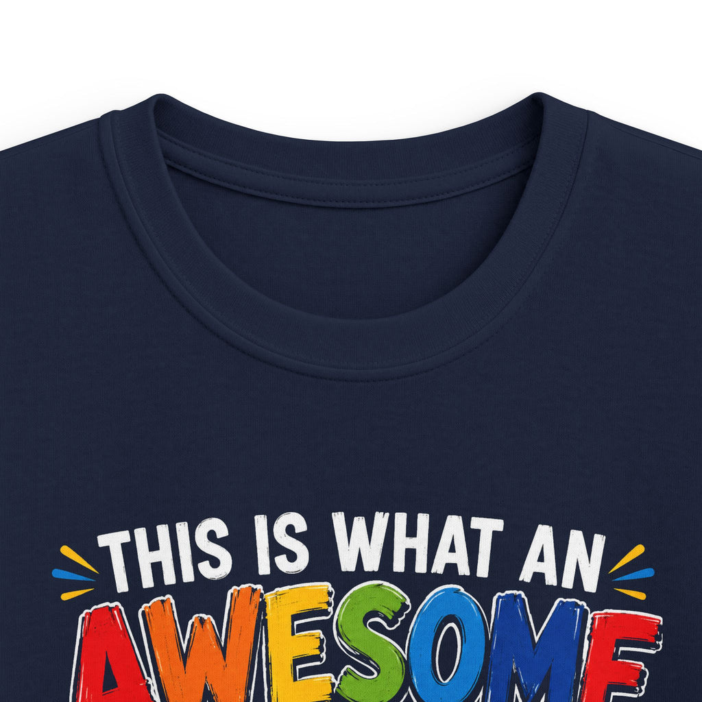 "This Is What An Awesome 4 Year Old Looks Like" Kids Birthday T-Shirt