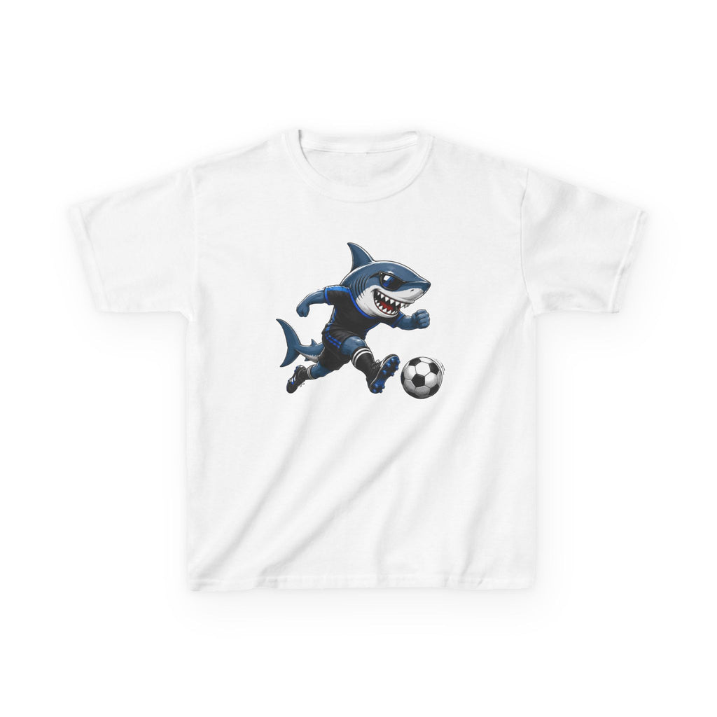 Soccer Shark T-Shirt | Cool Shark Soccer Player Graphic | Sports Kids Soccer Tee | Youth Athlete Sports Shirt | Shark Lover Gift