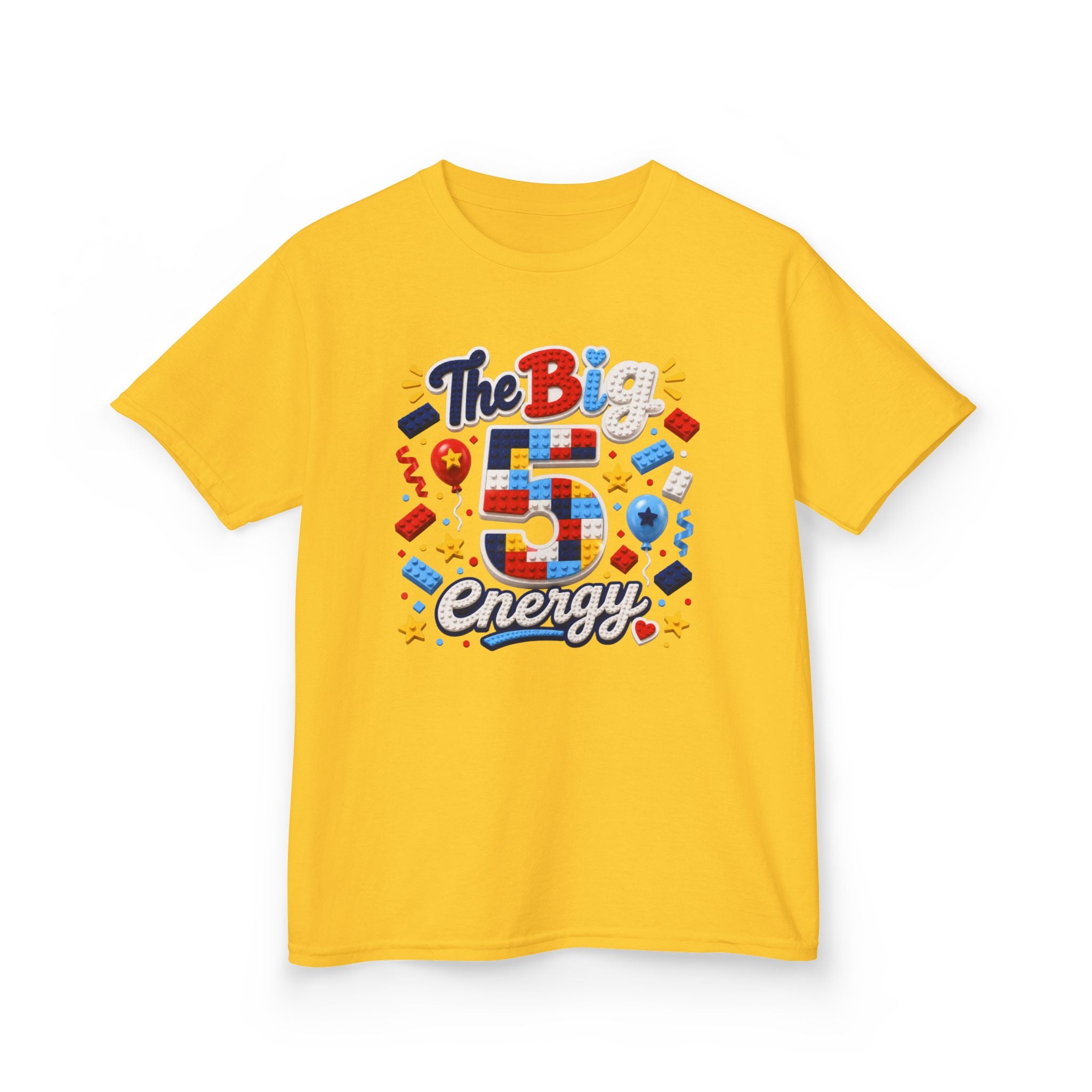 "The Big 5" Graphic kids Birthday T-Shirt Design