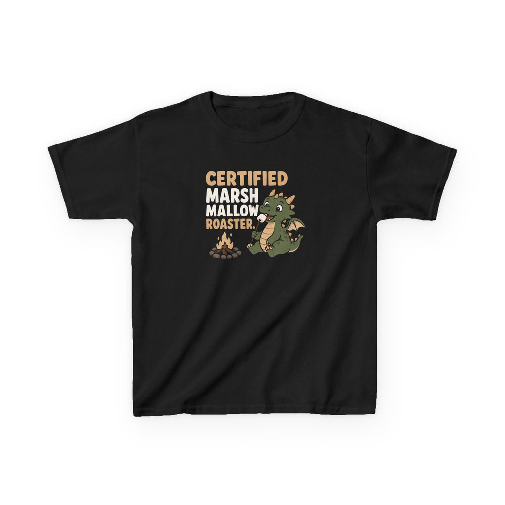 Kids Funny T-Shirt — "Certified Marshmallow Roaster.".