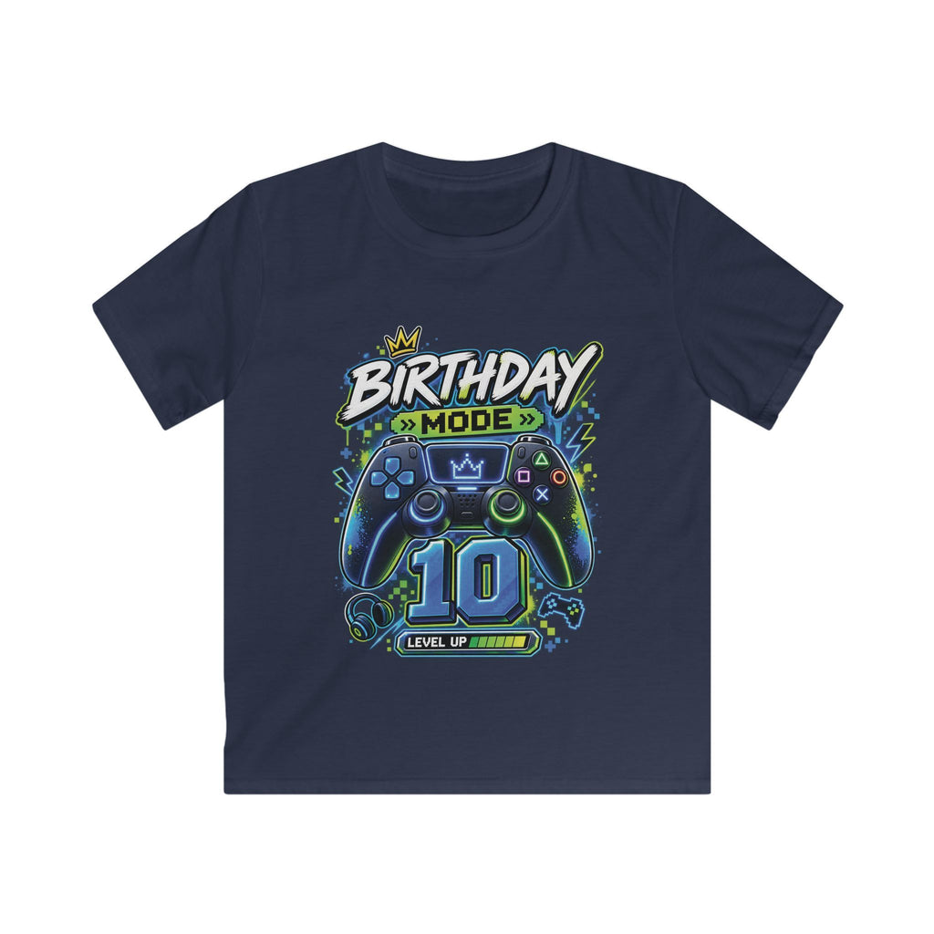 Kids 10th Birthday Gamer Tee "Birthday Mode 10" Level Up Shirt