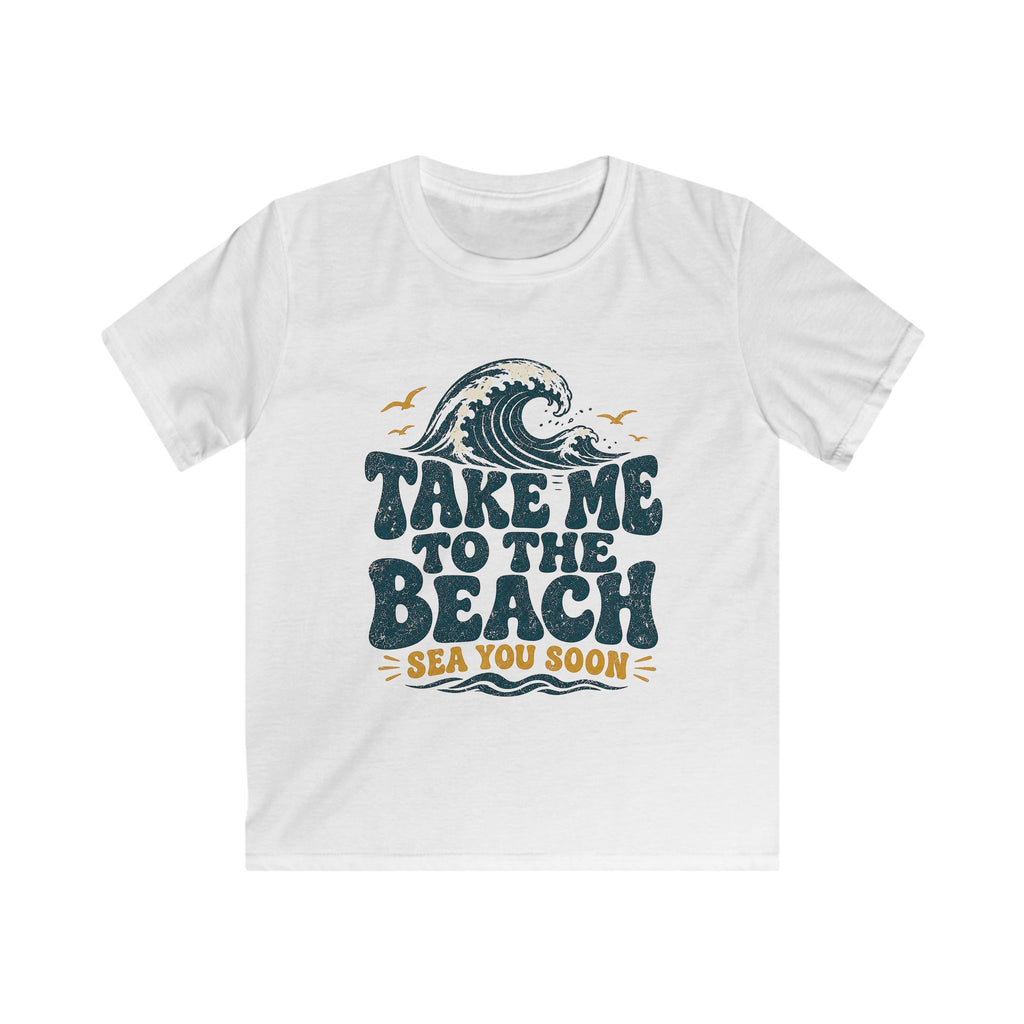 Kids Beach T‑Shirt "Take Me To The Beach" Retro Wave Vacation Tee