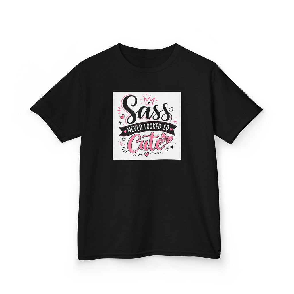 "Sass never looked so cute" Girls Graphic Family T-Shirt Design