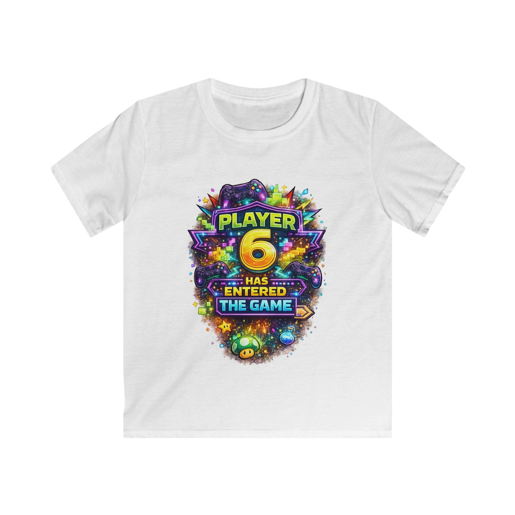 Kids Tee 'Player 6 Has Entered The Game' Birthday Gaming Shirt