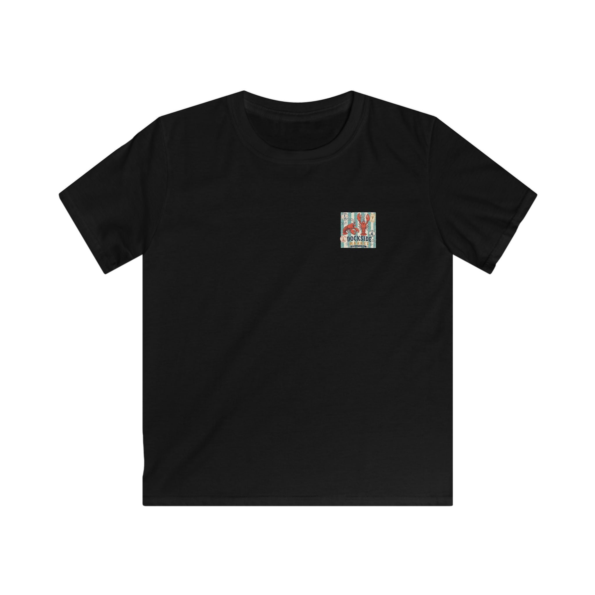 "Dockside Market" Kids Tee Retro Lobster Beach Graphic T-Shirt
