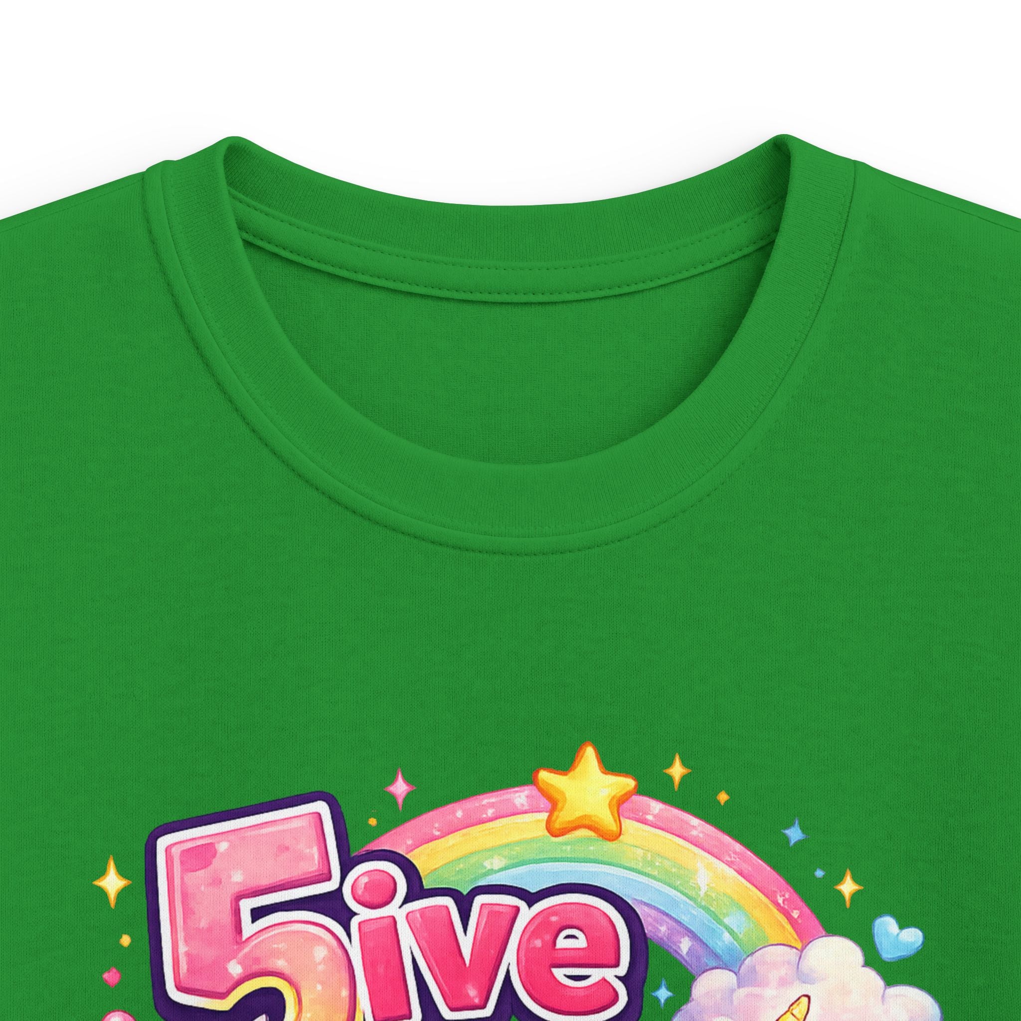"5 Is Magical" Unicorn Birthday Tee Kids 5th Birthday Shirt