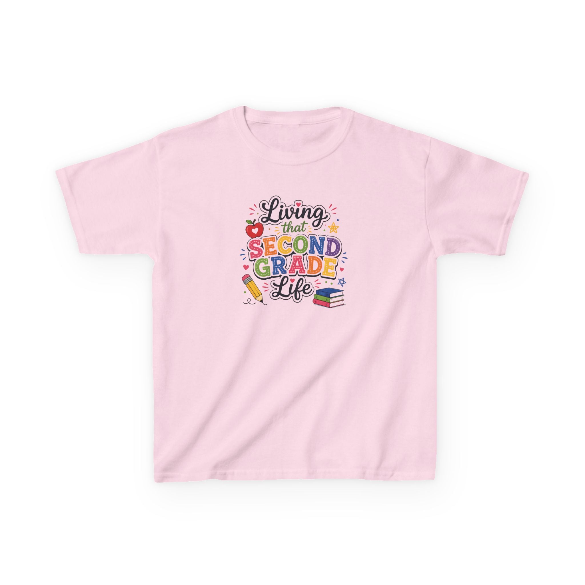 Kids T-Shirt — "Living That SECOND GRADE Life"
