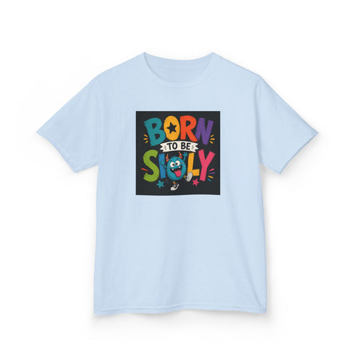 "Born to Be Silly" Kids Funny T‑Shirt Colorful Playful Graphic Tee for Children