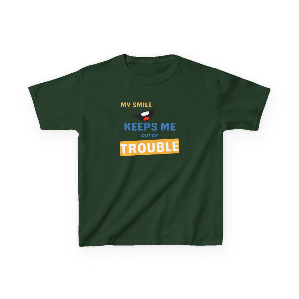 My Smile - Keeps me out of Trouble | Funny Kids Graphic T-Shirt