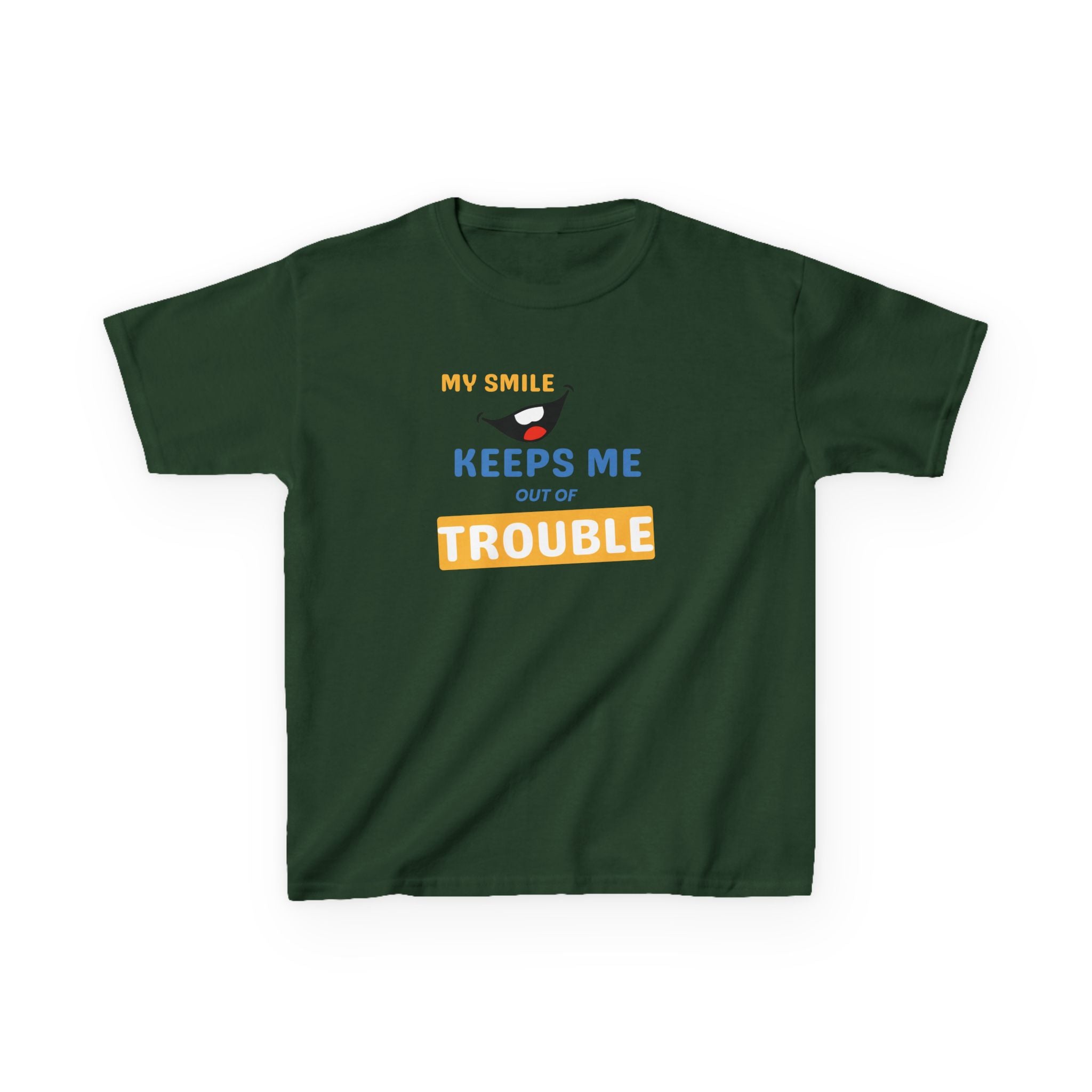 My Smile - Keeps me out of Trouble | Funny Kids Graphic T-Shirt
