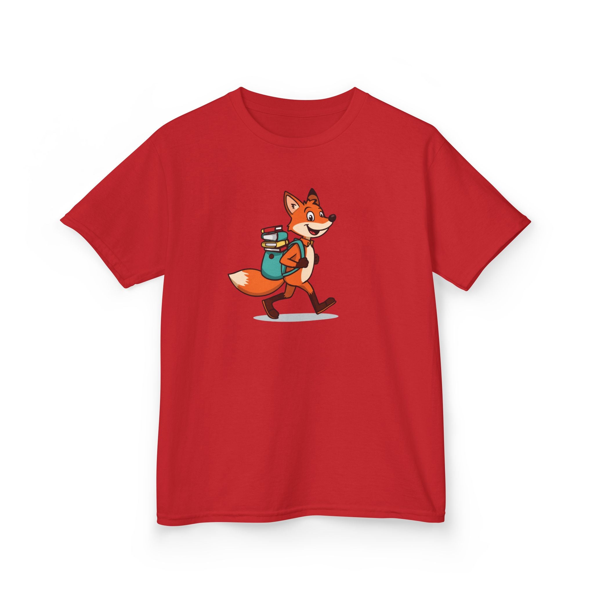 Fox With a Book Bag | Kids Reading Graphic T-Shirt